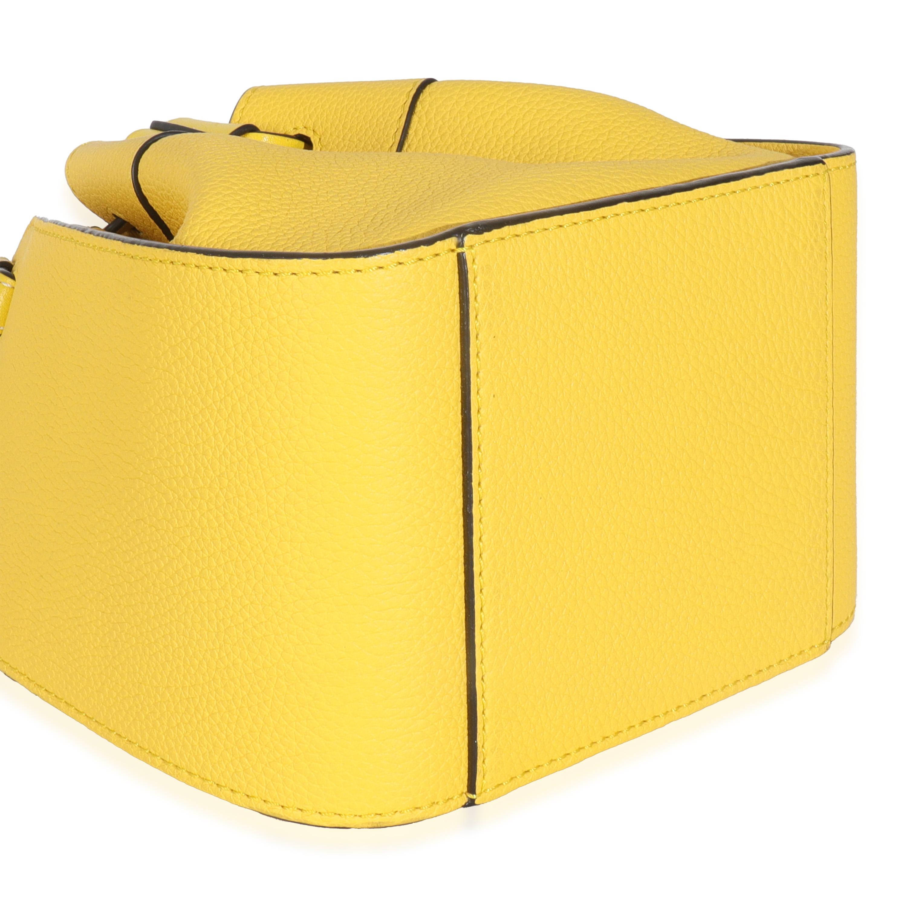 Loewe Gelbes genarbtes Kalbsleder Mini-Hängematte im Angebot 2
