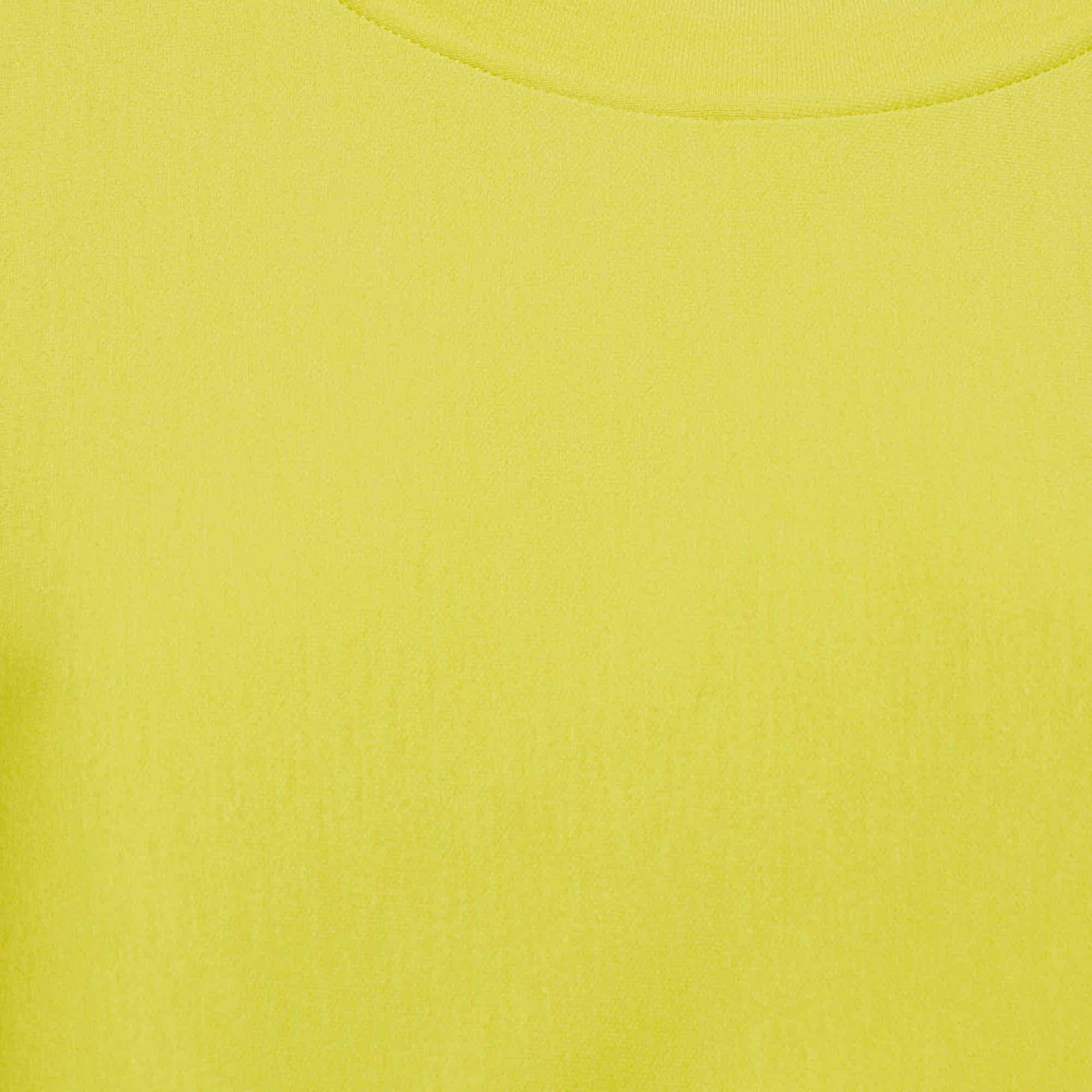 Robe longue asymétrique Loewe en jersey jaune L Bon état à Dubai, Al Qouz 2