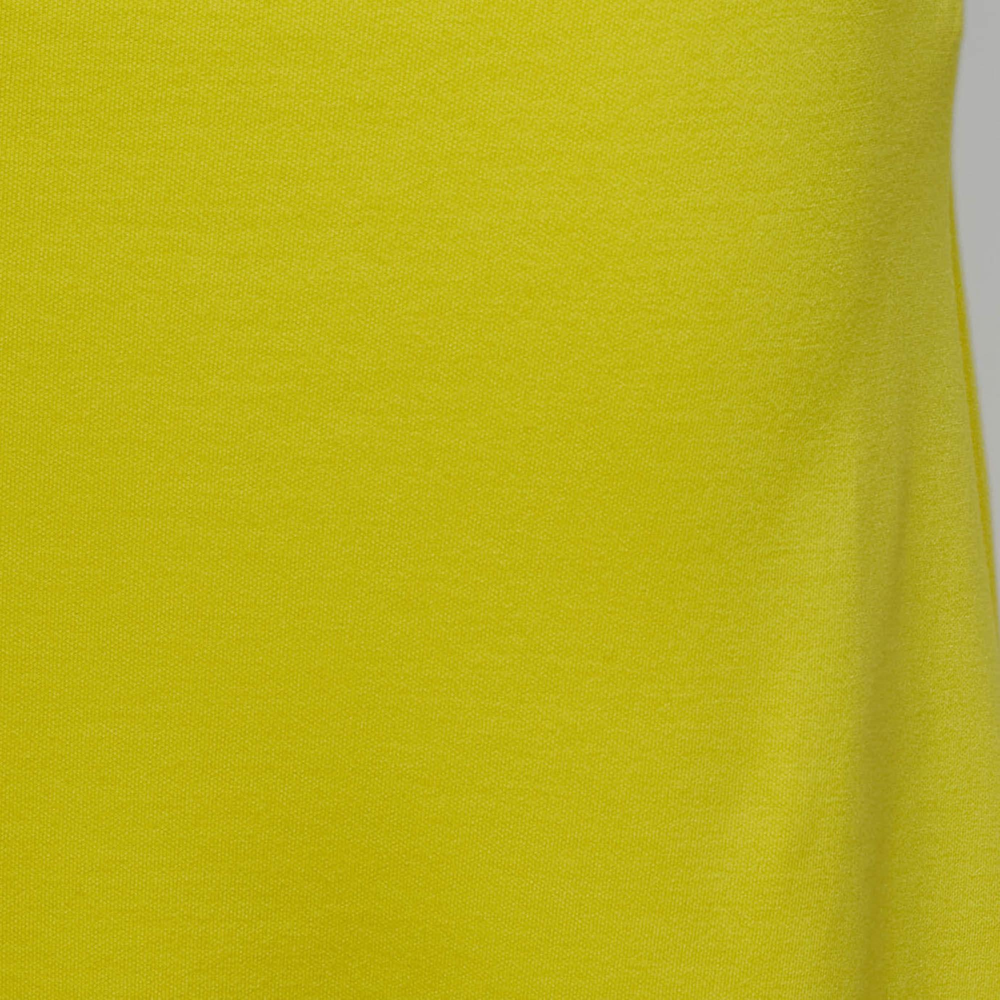  Robe longue asymétrique Loewe en jersey jaune L Pour femmes 
