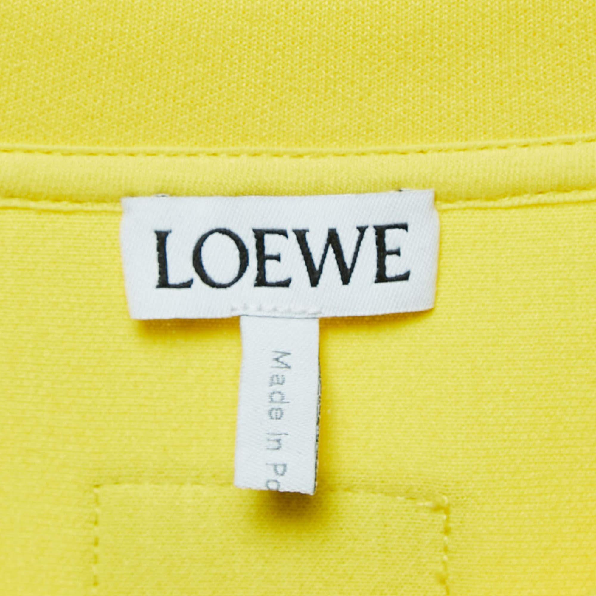 Robe longue asymétrique Loewe en jersey jaune L 1