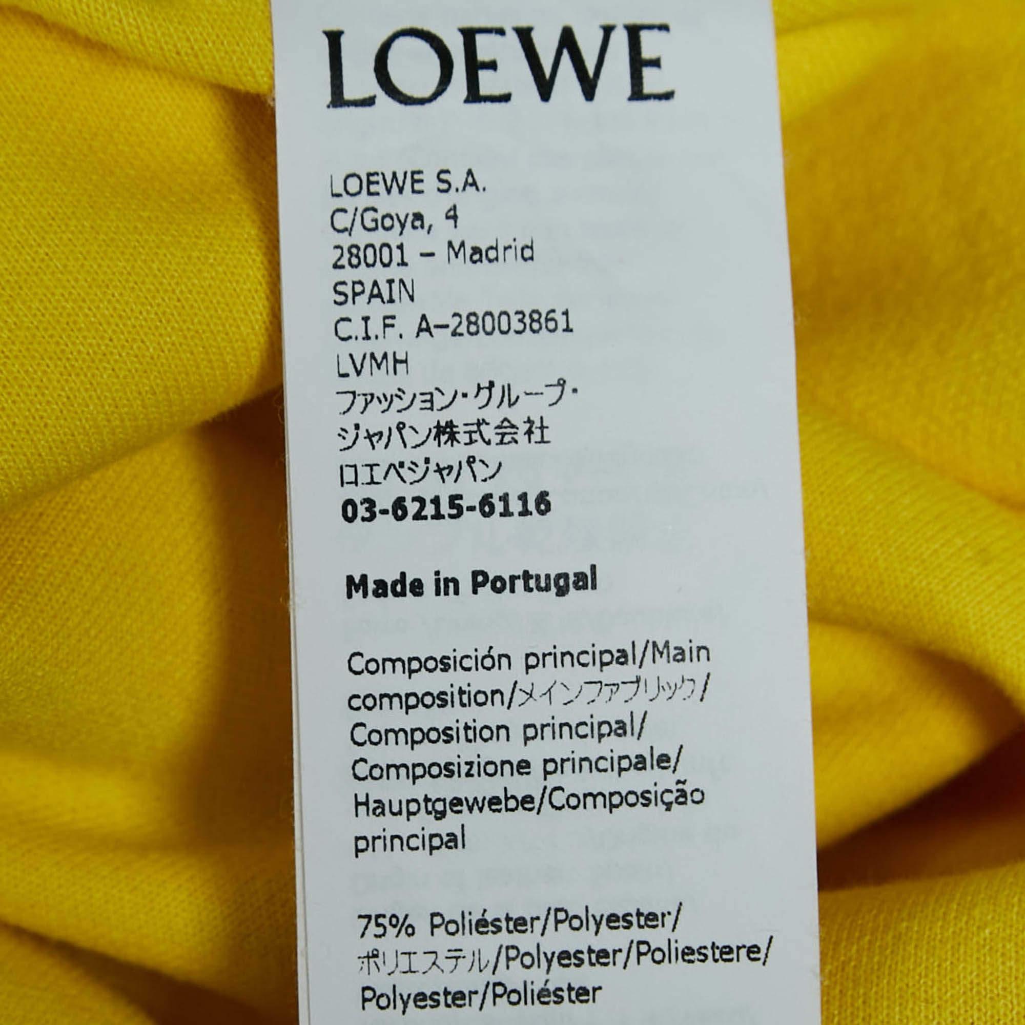 Robe longue asymétrique Loewe en jersey jaune L 2