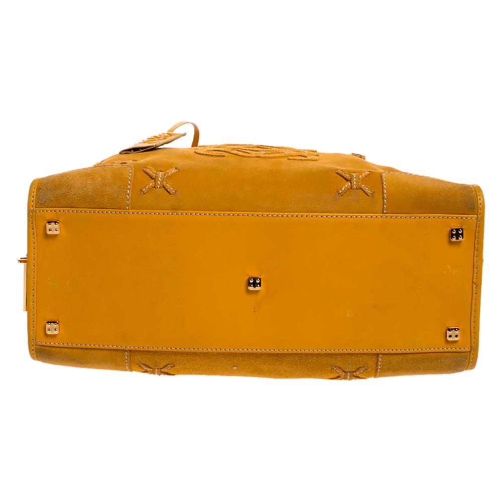 Loewe Yellow Leather and Suede Amazona 36 Tote 1