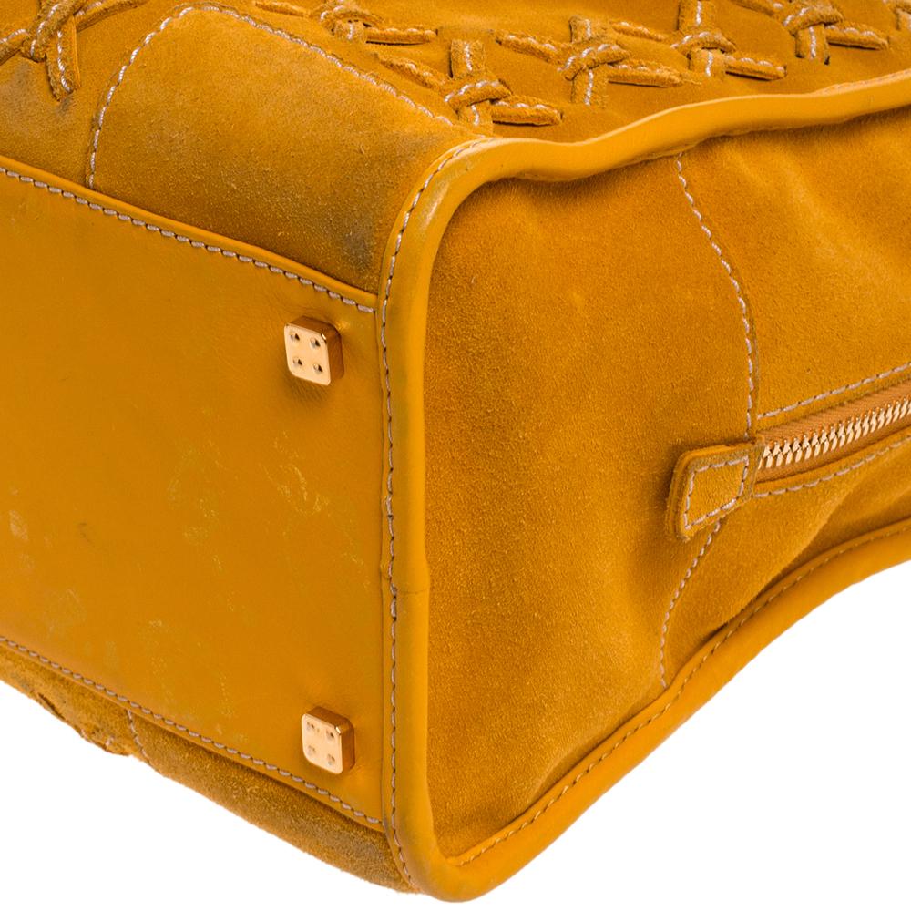 Loewe Yellow Leather and Suede Amazona 36 Tote 4