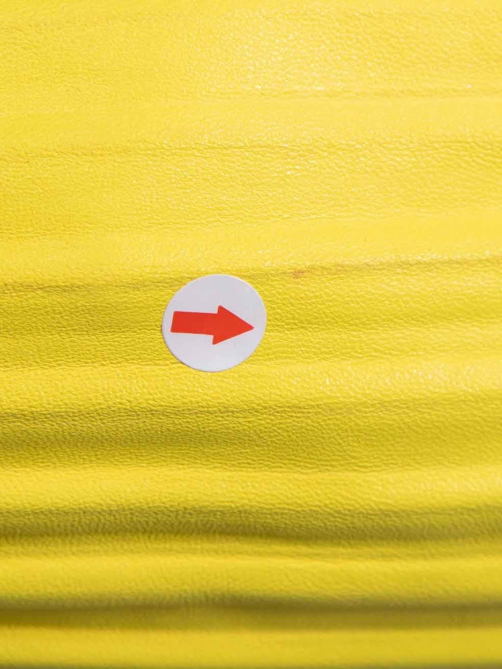 Loewe Yellow Leather Convertible Logo-Debossed Bracelet Shoulder Pouch 3