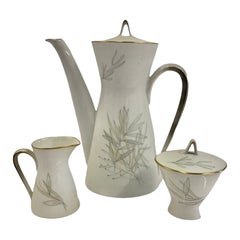 Loewy Modern Form 2000 Grasses Pattern Coffee Service 3 Pcs Rosenthal Germany