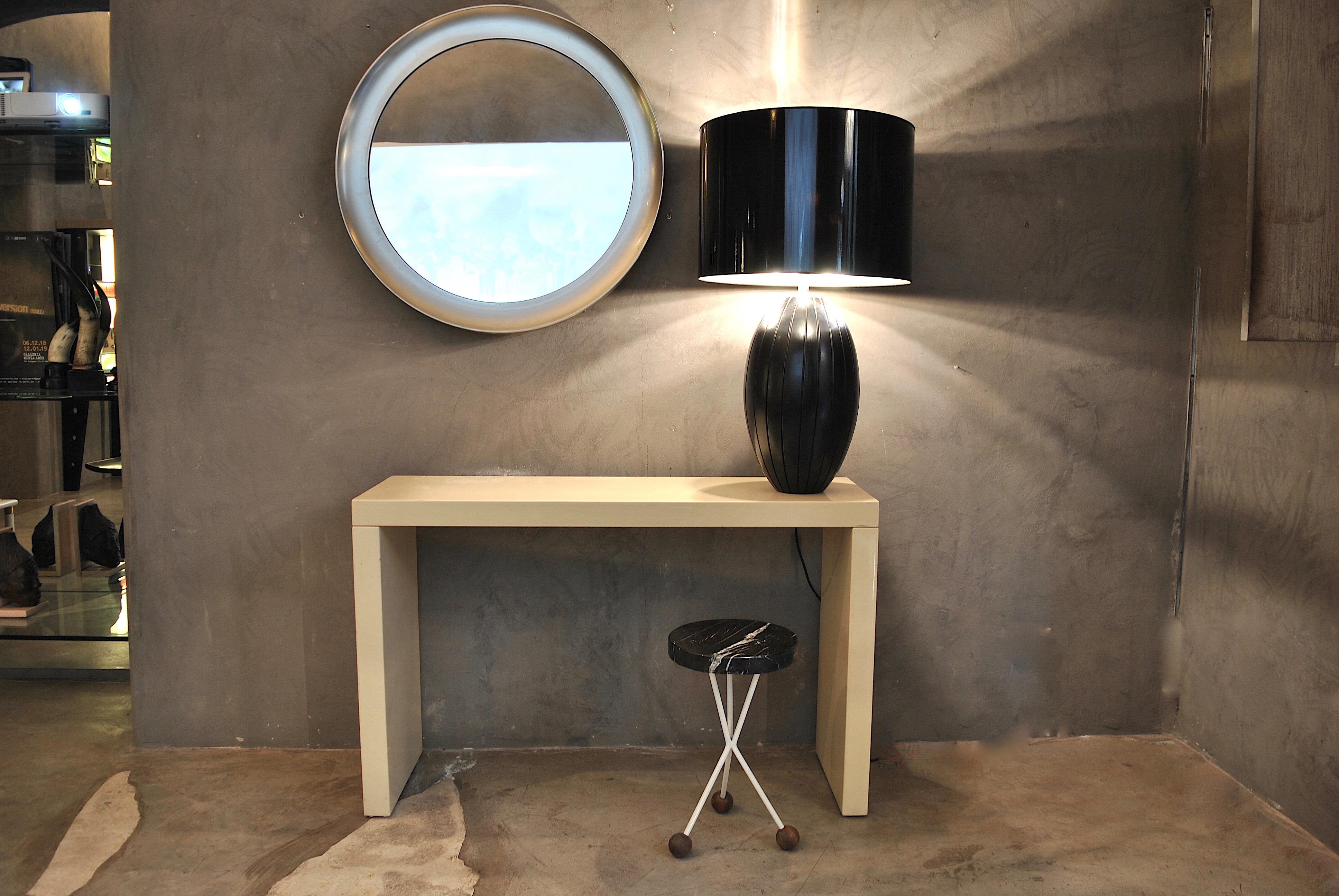 Mid-Century Modern Loffredo Ferdinando Table Lamp in Ceramic and Steel 70 Years