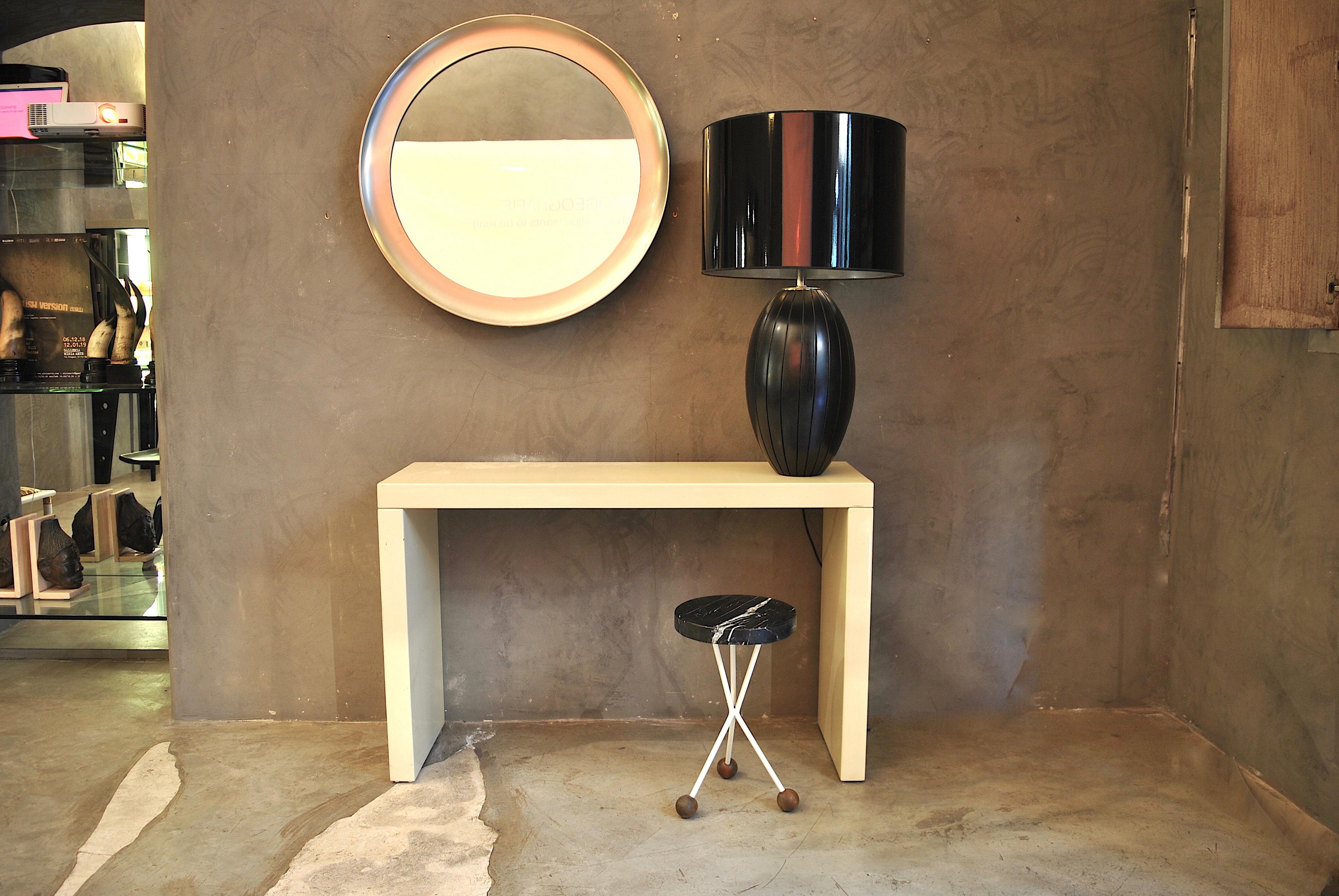 Italian Loffredo Ferdinando Table Lamp in Ceramic and Steel 70 Years