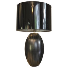 Loffredo Ferdinando Lampe de Table en Céramique et Acier 70 ans