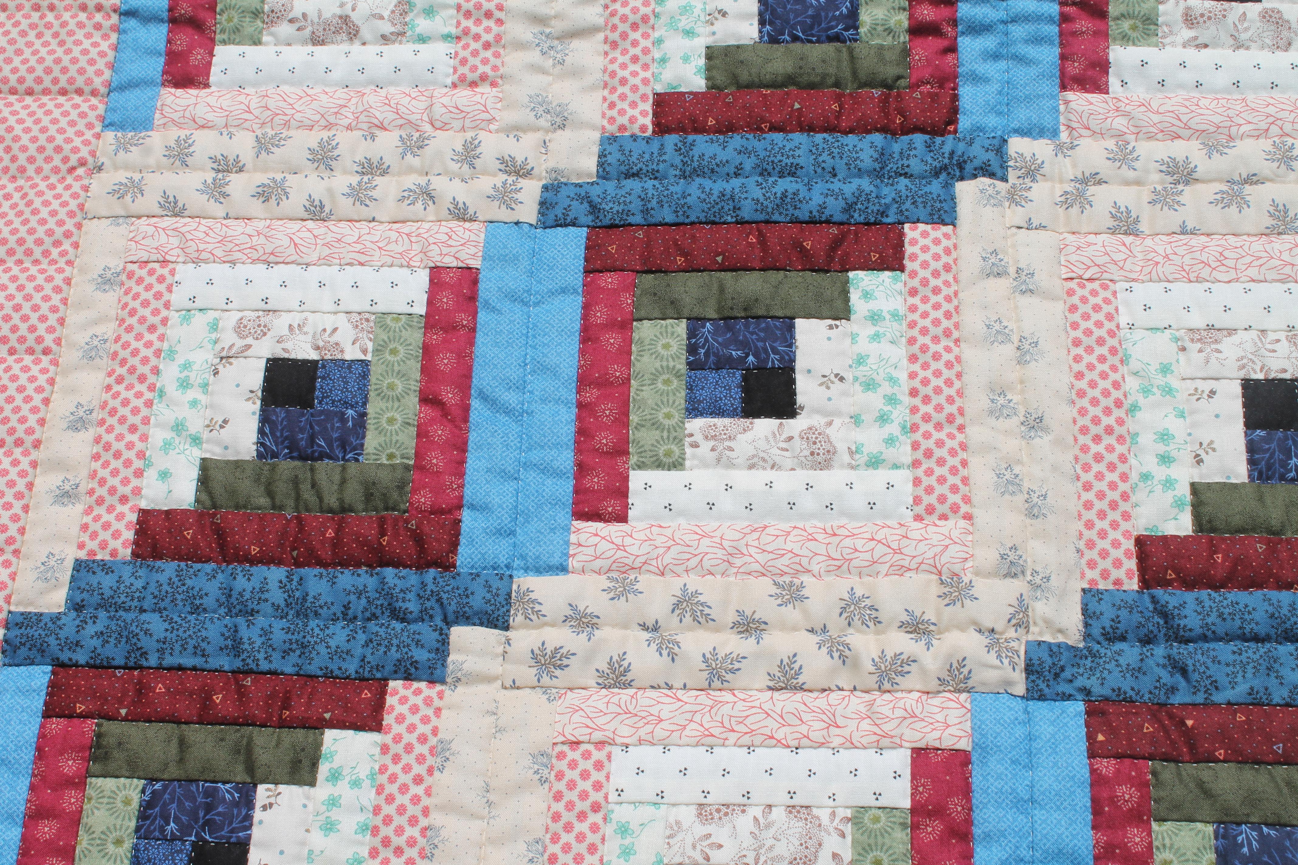 Country Log Cabin Crib Quilt from Pennsylvania