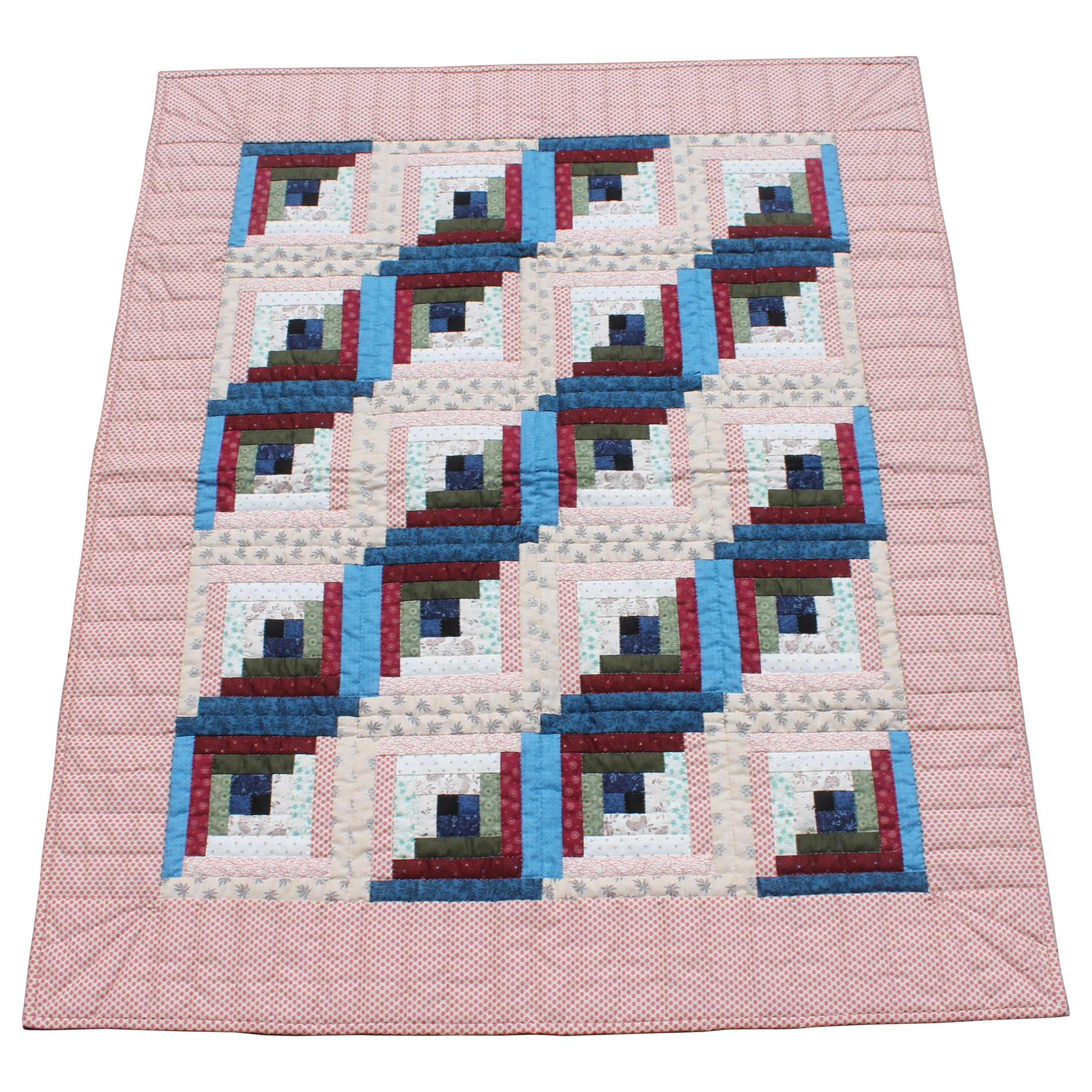 Log Cabin Crib Quilt from Pennsylvania