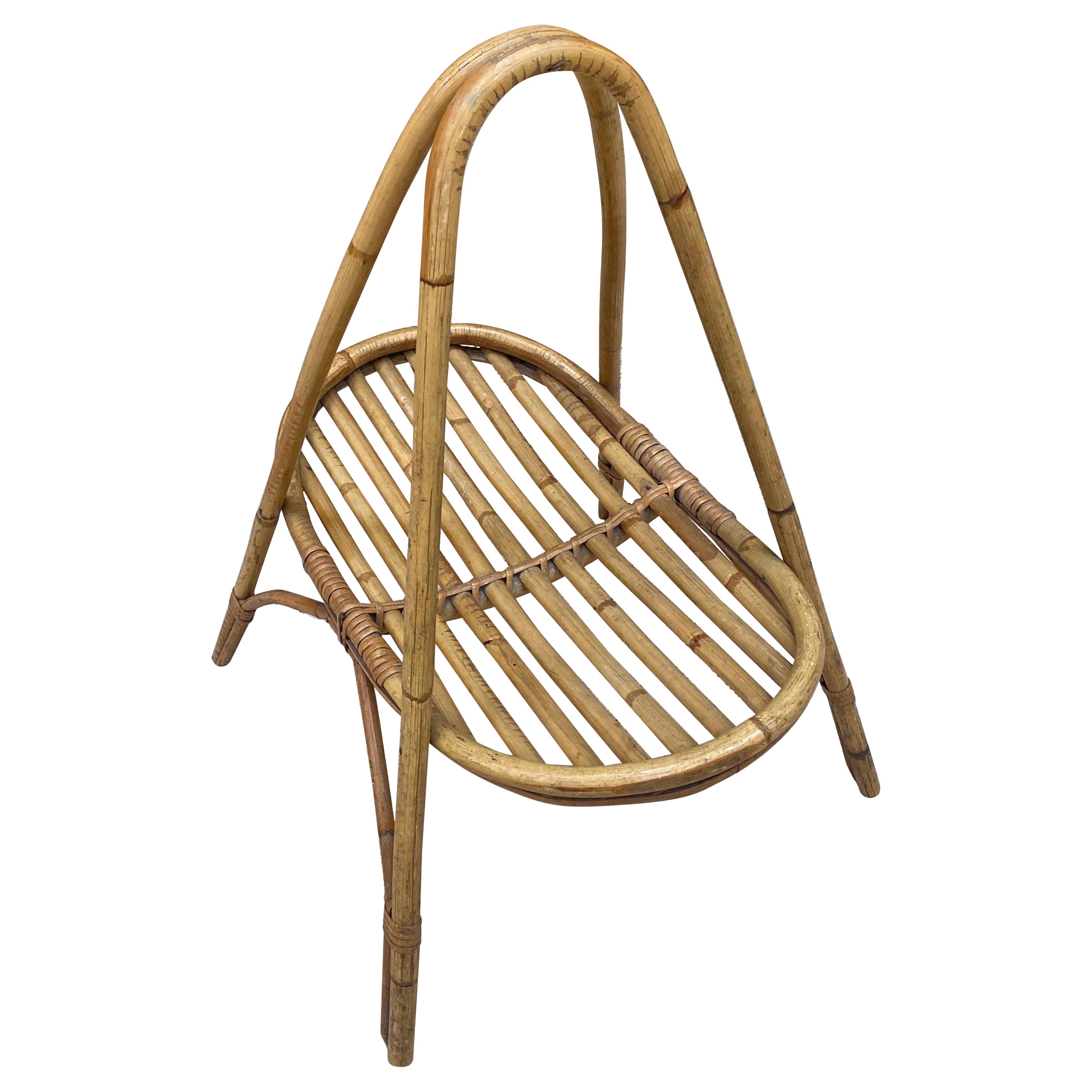 Log Holder in Bamboo, circa 1960