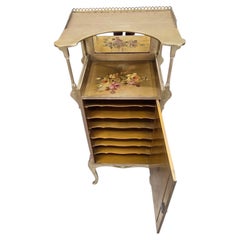 Log inSearch Cart Antique Victorian Hand-Painted Music Cabinet with Brass Galle