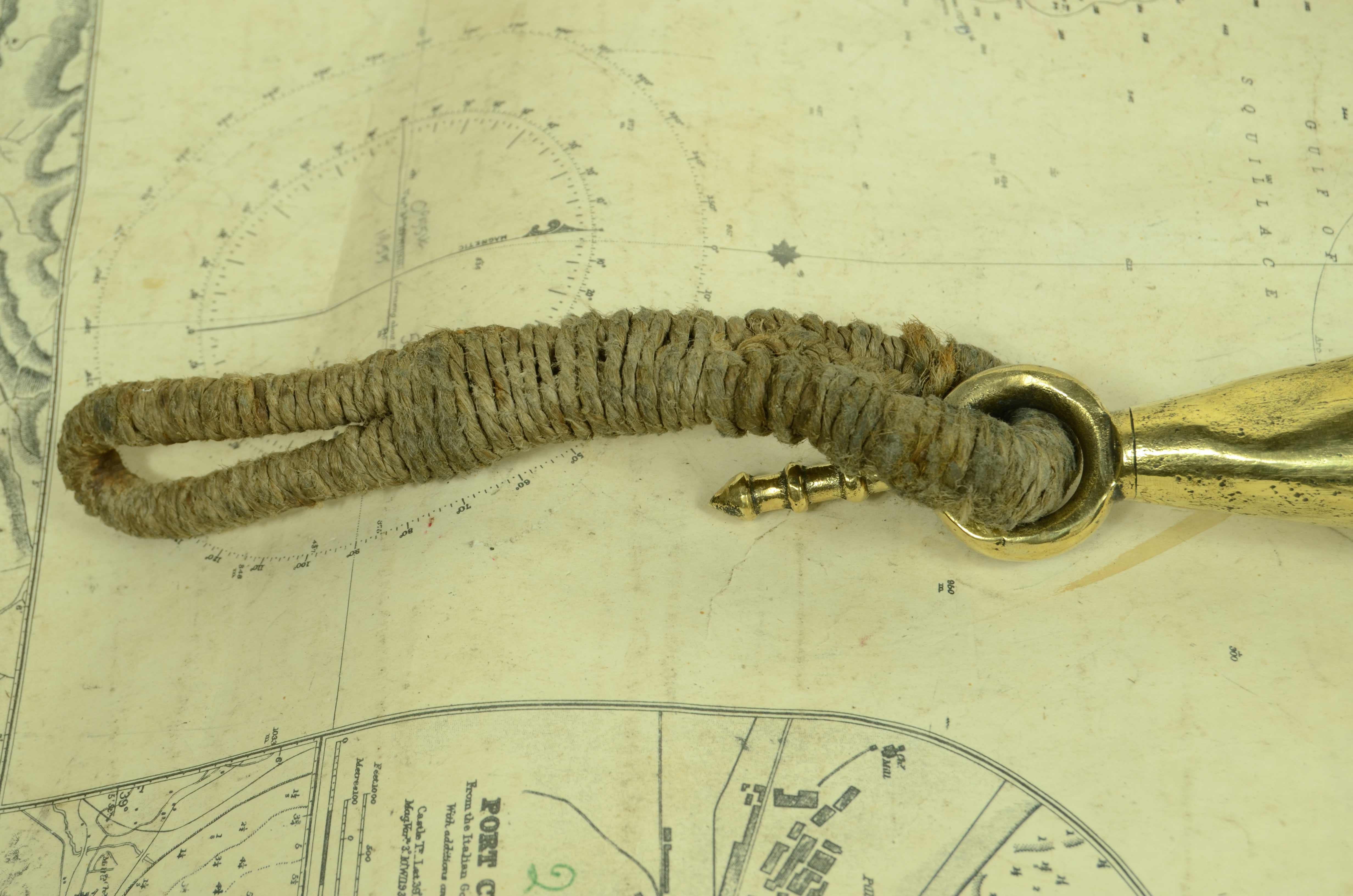 Late 19th Century Brass nautical log or solcometer in the shape of a  speargun, signed T. Walker's 1870 For Sale