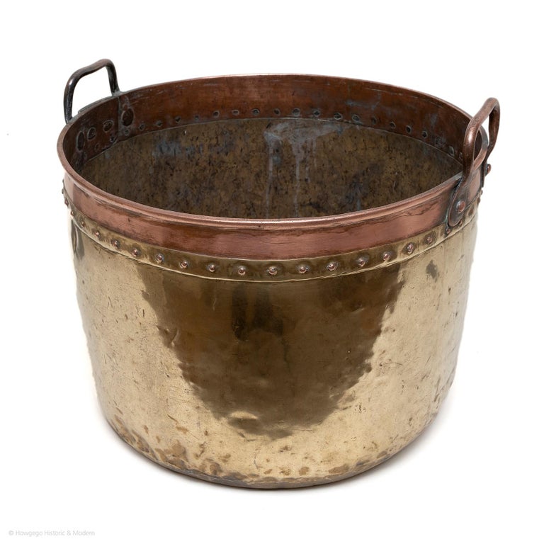 Planter Rivets Logbin Brass Copper Rivets Planter For Sale at 1stDibs