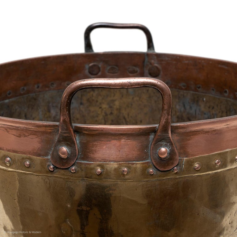 Planter Rivets Logbin Brass Copper Rivets Planter For Sale at 1stDibs