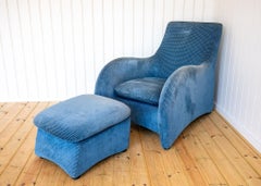 Loge Lounge Chair & Ottoman by Gerard Van Den Berg for Montis Pierre Frey 1980s