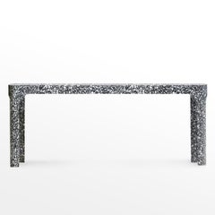 Loggia Console, Black Terrazzo Marble by Portego