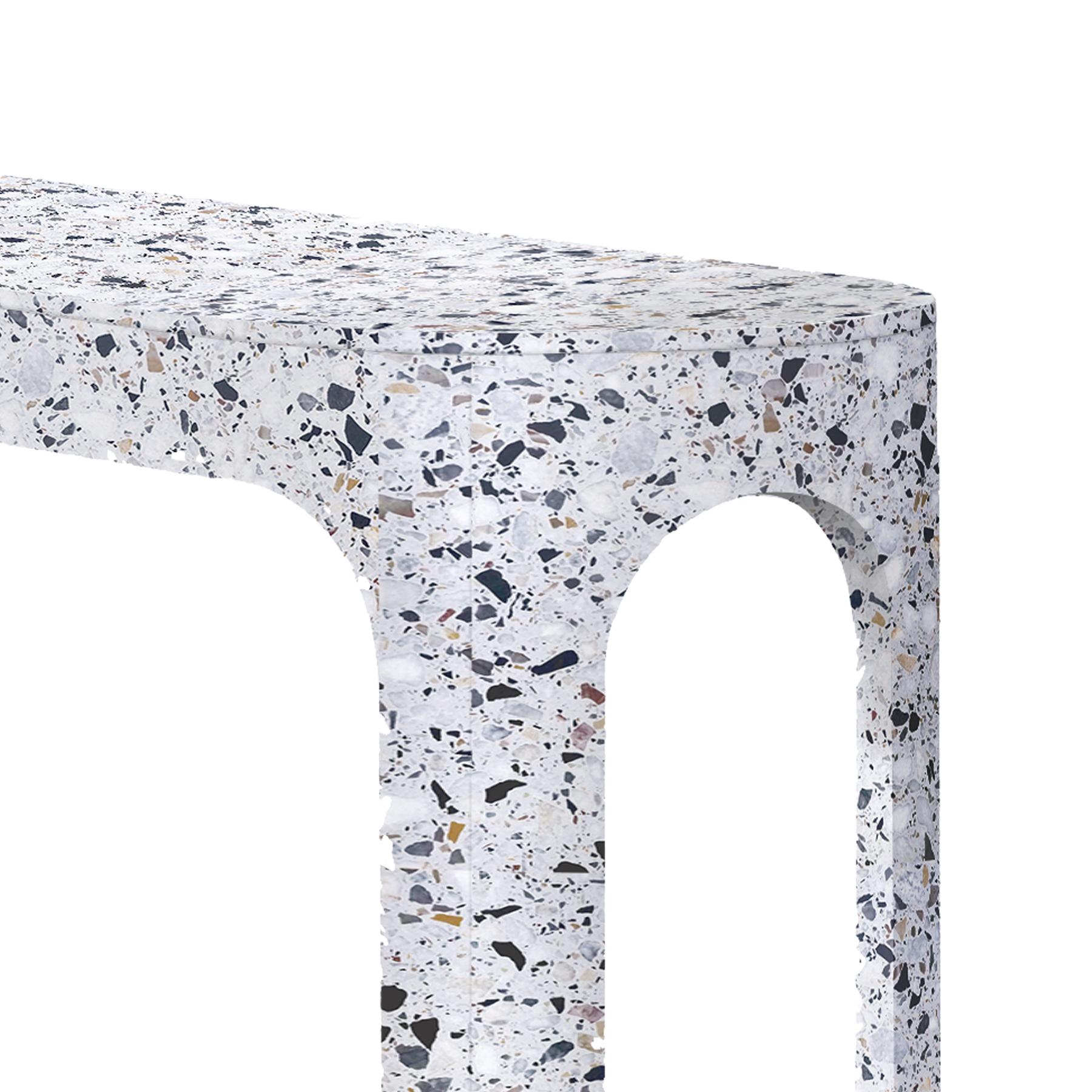 Loggia-Konsole aus weißem Terrazzo-Marmor von Portego (Moderne) im Angebot