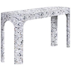 Loggia Console, White Terrazzo Marble by Portego