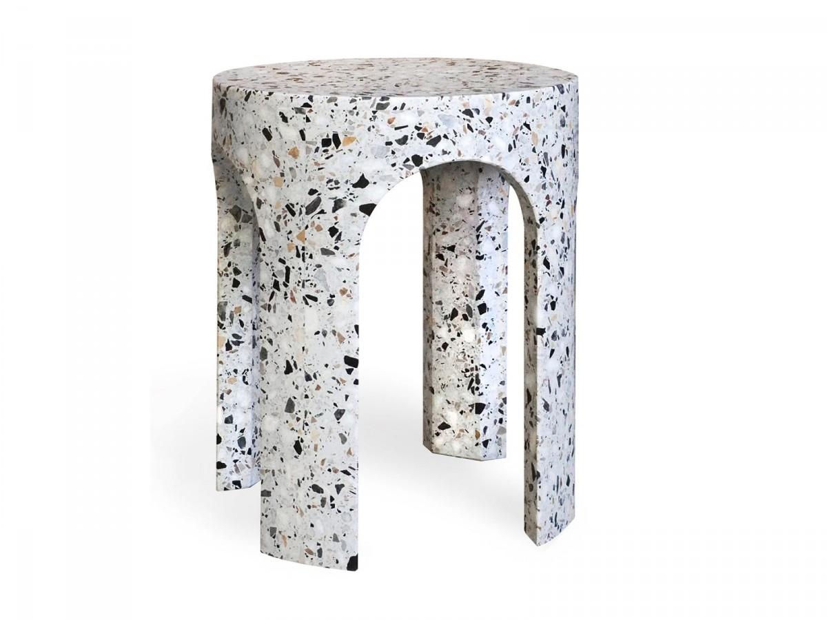 White Loggia Terrazzo Side Table by Matteo Leorato
Dimensions: Diameter 38 x H 45 cm 
Materials: Terrazzo (Marble and Resin). 
Also available in Black. Please contact us for more information. 


An essential element with a strong stylistic impact