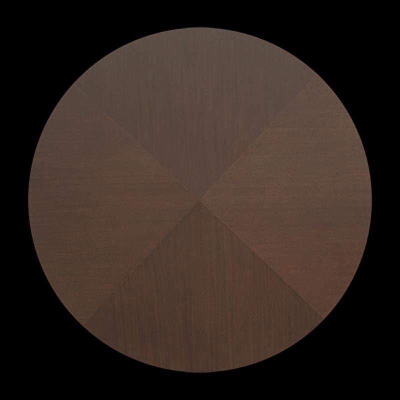 English Logical Round Dining Table in Solid Mahogany Wood