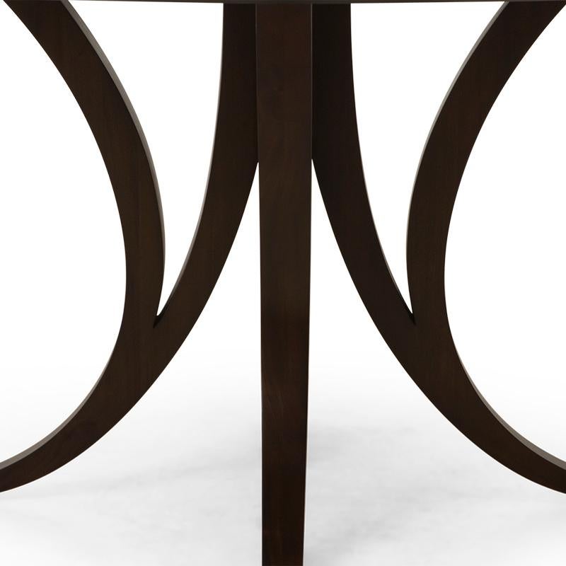 Logical Round Dining Table in Solid Mahogany Wood 1
