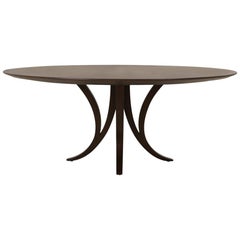 Logical Round Dining Table in Solid Mahogany Wood
