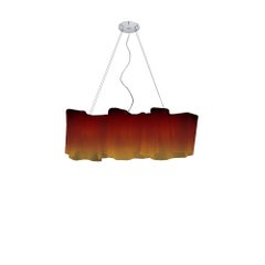 Logico Mini Amber Triple Linear Pendant by Gerhard Reichert & Michele De Lucchi