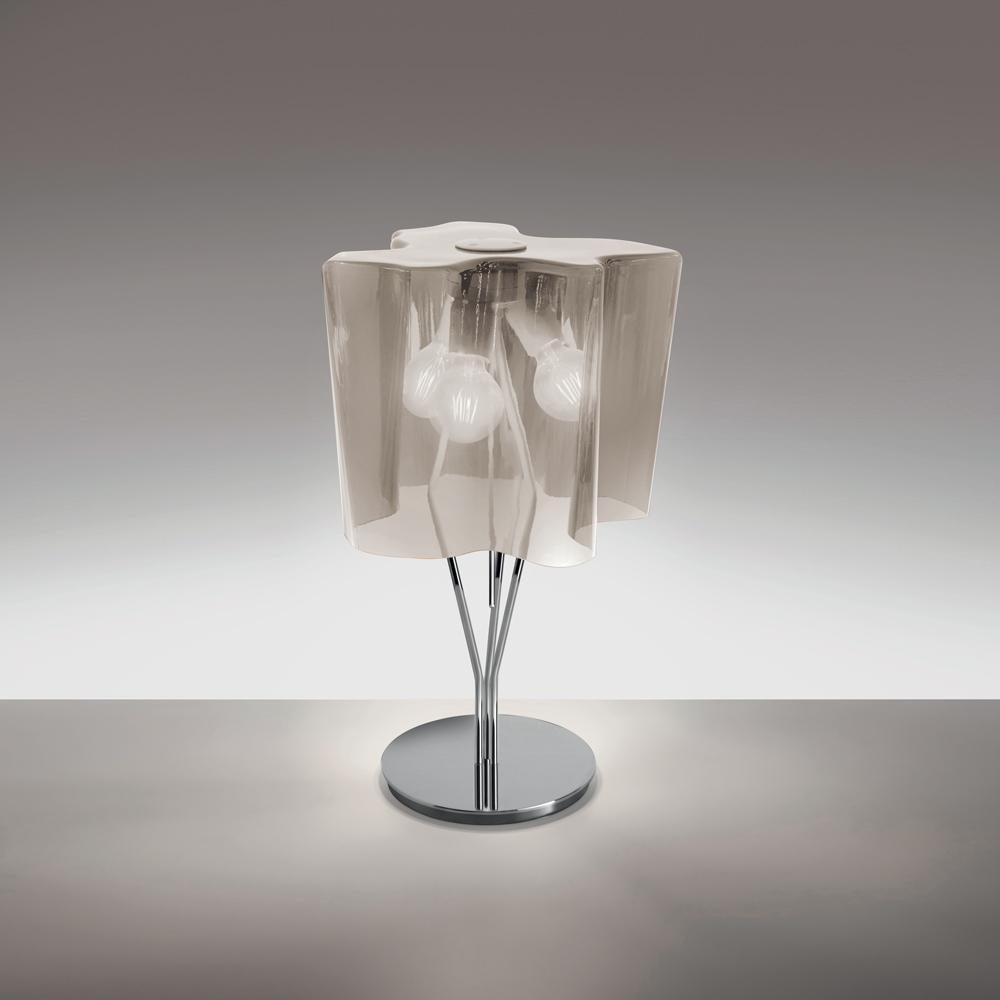 Moderne Mini lampe de bureau Logico grise fumée de Gerhard Reichert & Michele De Lucchi en vente