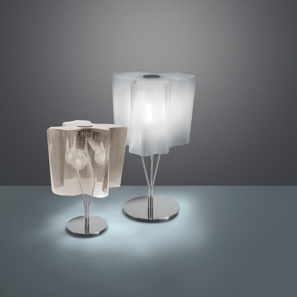 Italian Logico Mini Table Lamp in Gray Smoke by Gerhard Reichert & Michele De Lucchi For Sale
