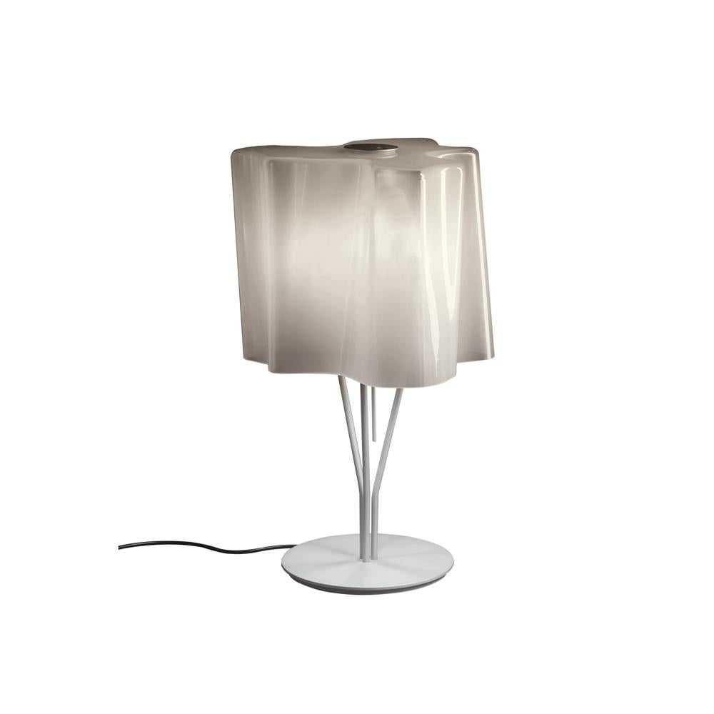 Logico Table Lamp in Gray Smoke by Gerhard Reichert & Michele De Lucchi For Sale