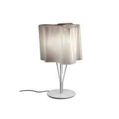 Logico Table Lamp in Gray Smoke by Gerhard Reichert & Michele De Lucchi