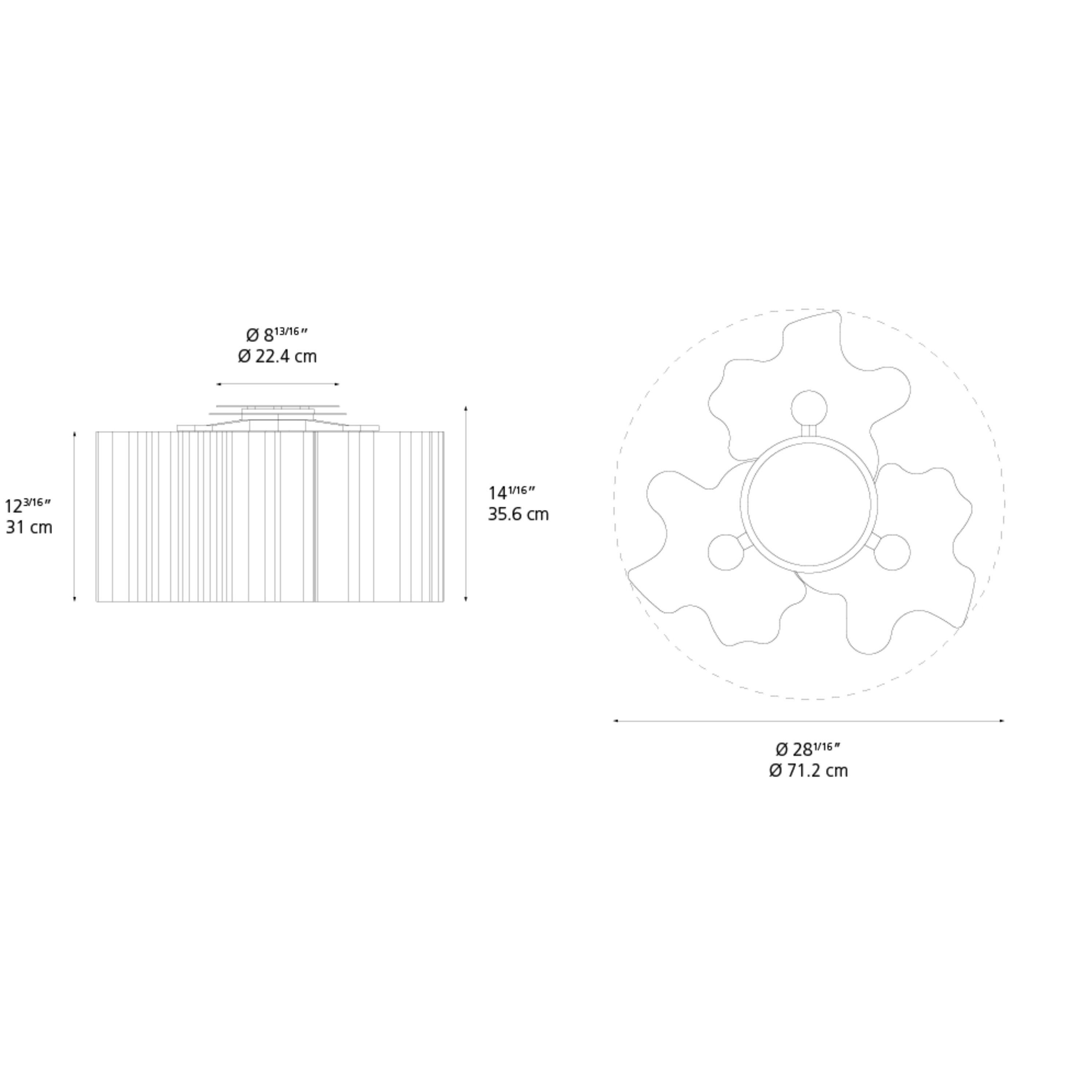Italian Logico Triple Nested Ceiling Light in Milky White Glass for Artemide For Sale