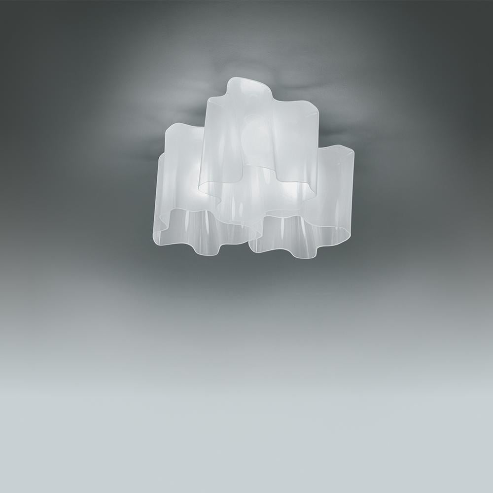 Moderne Plafonnier Logico Triple Nested en blanc laiteux pour Artemide en vente