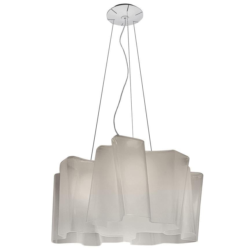 Modern Logico Triple Nested Suspension Pendant in Milky White for Artemide For Sale