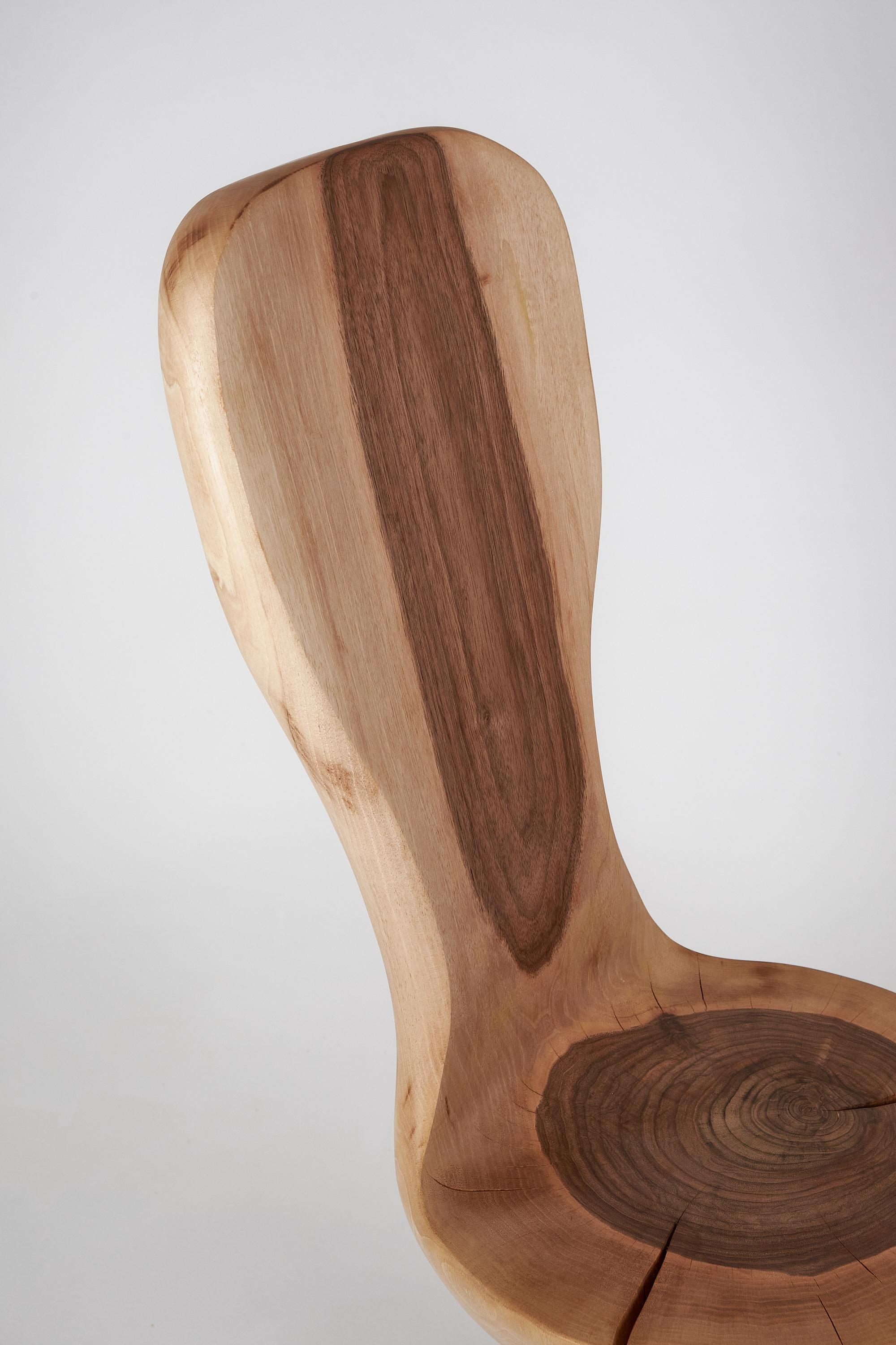 Logniture, chaise sculptée à partir d'une seule pièce de Wood Wood, meubles en rondins, uniques en vente 4