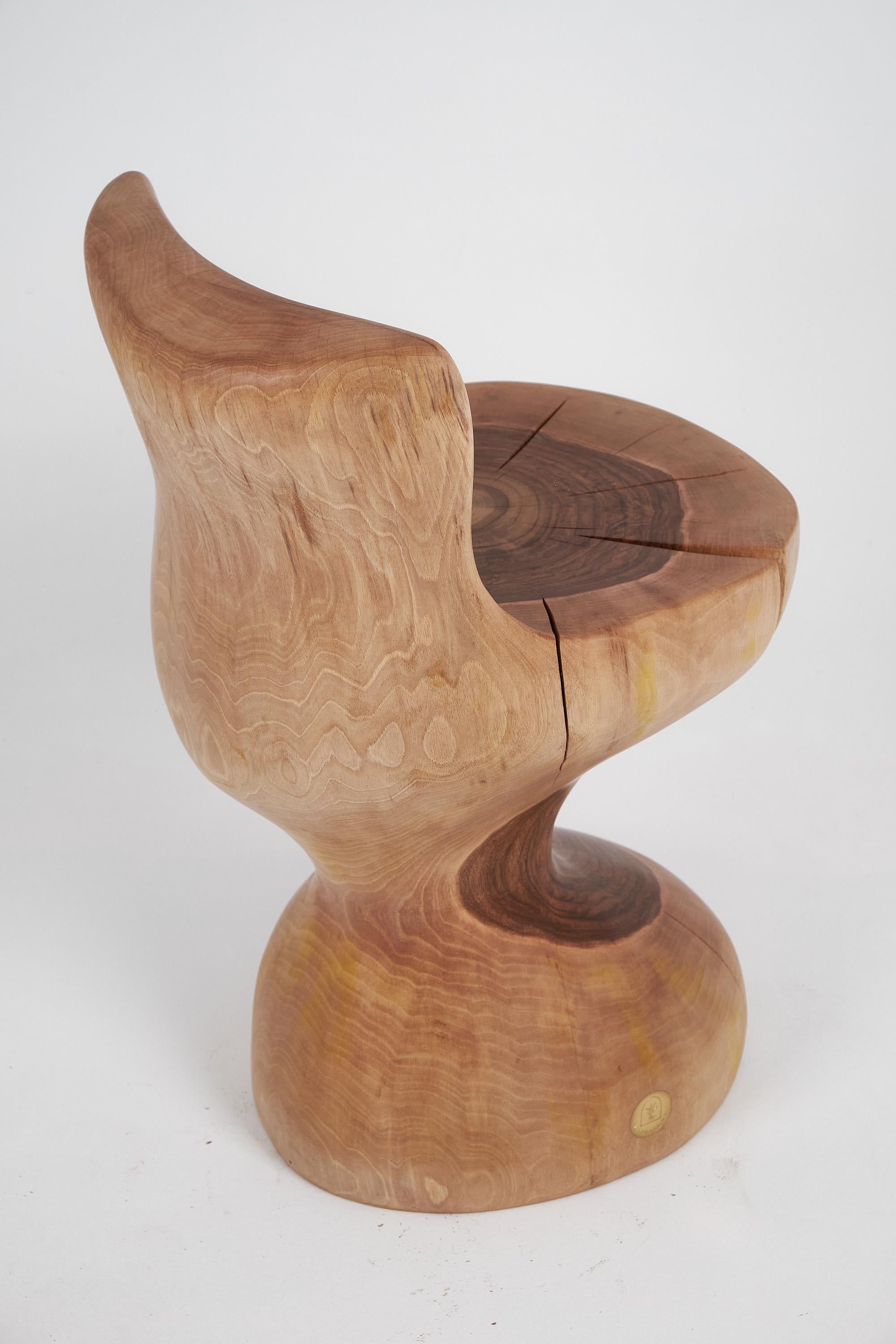 Logniture, chaise sculptée à partir d'une seule pièce de Wood Wood, meubles en rondins, uniques en vente 4