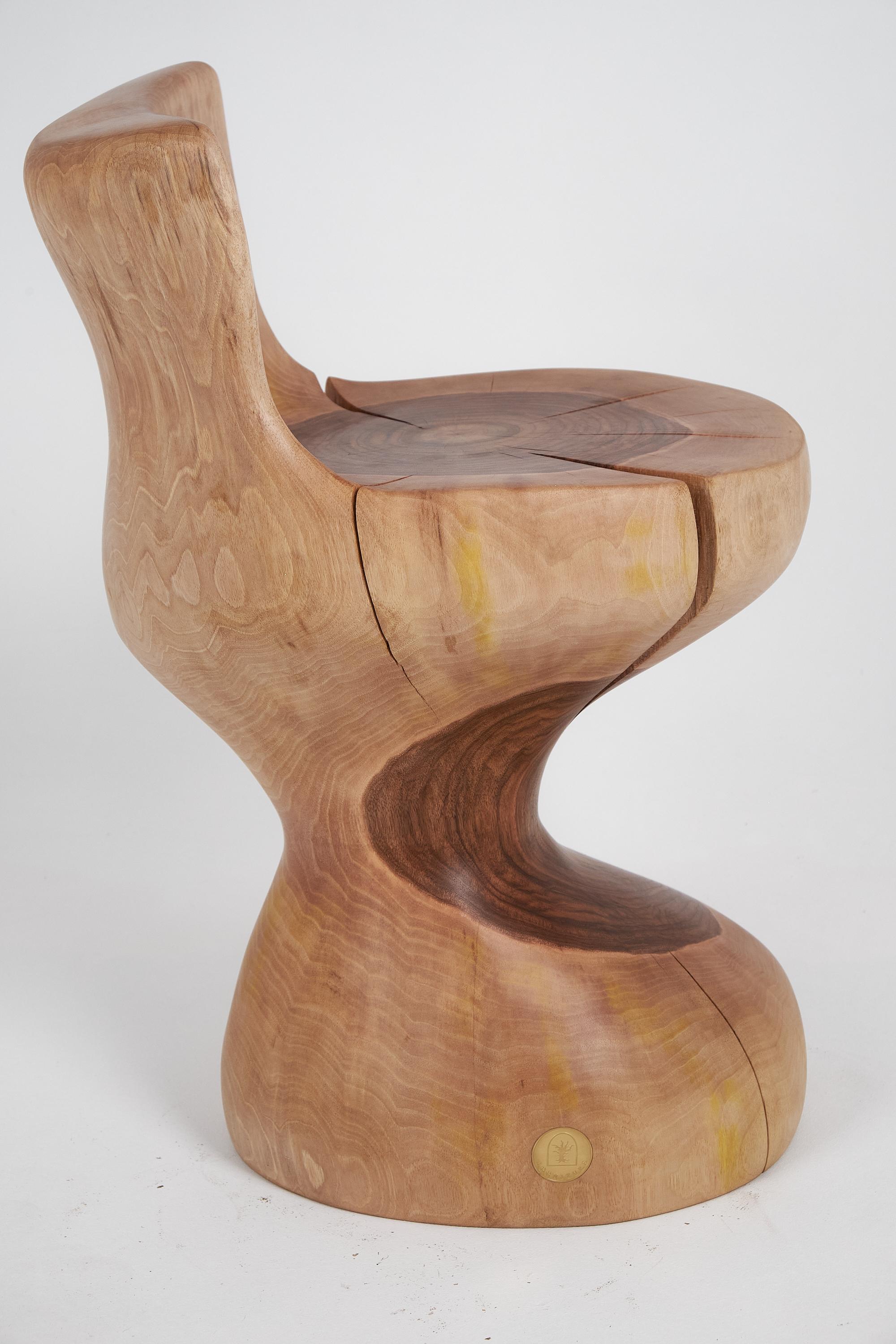 Logniture, chaise sculptée à partir d'une seule pièce de Wood Wood, meubles en rondins, uniques en vente 6