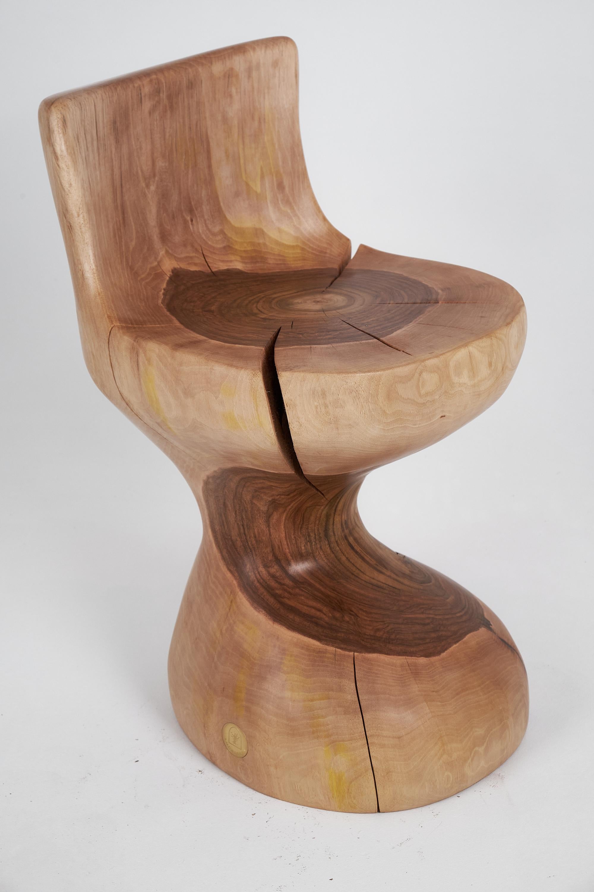 Logniture, chaise sculptée à partir d'une seule pièce de Wood Wood, meubles en rondins, uniques en vente 10