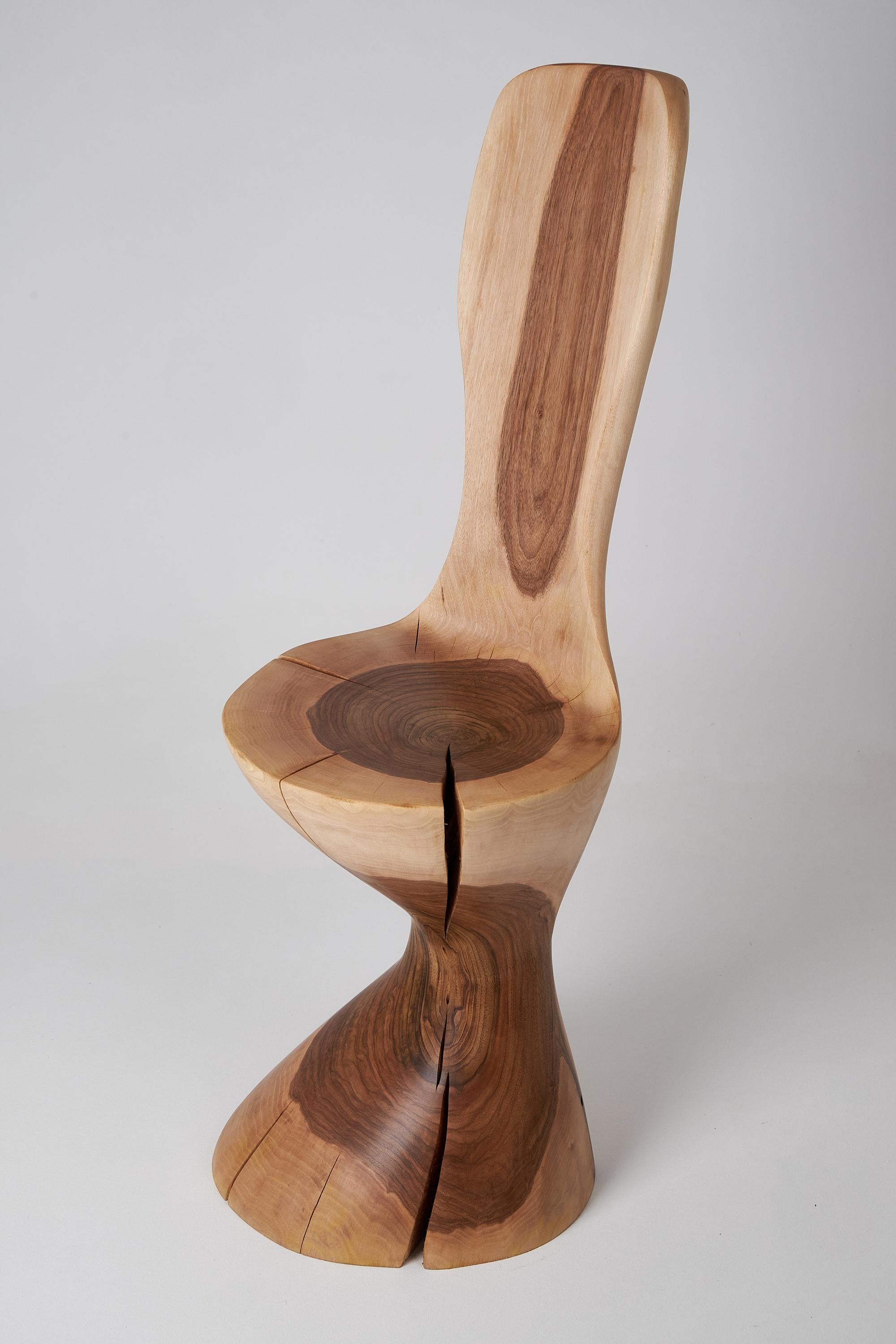 Brutalisme Logniture, chaise sculptée à partir d'une seule pièce de Wood Wood, meubles en rondins, uniques en vente