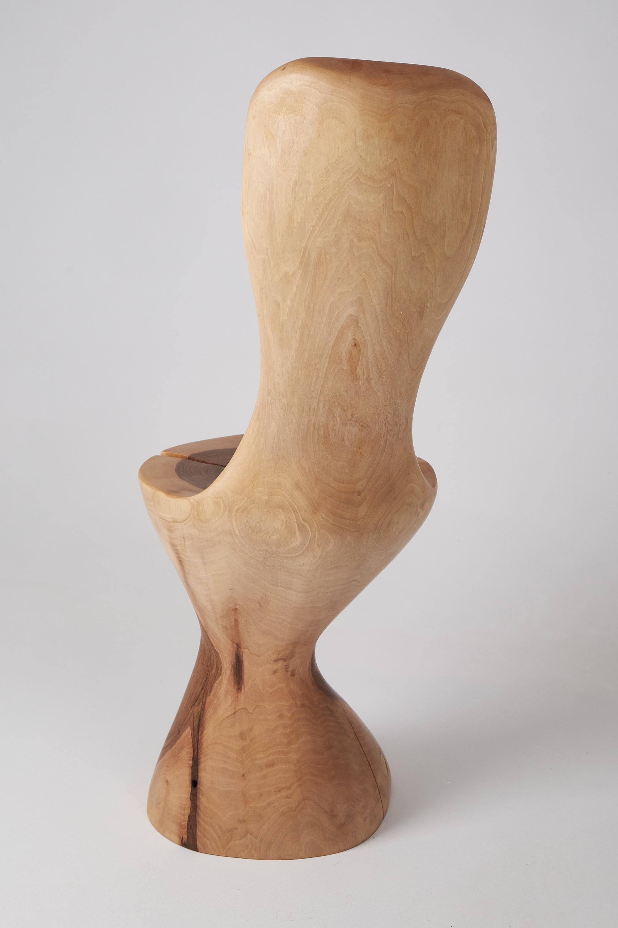 XXIe siècle et contemporain Logniture, chaise sculptée à partir d'une seule pièce de Wood Wood, meubles en rondins, uniques en vente