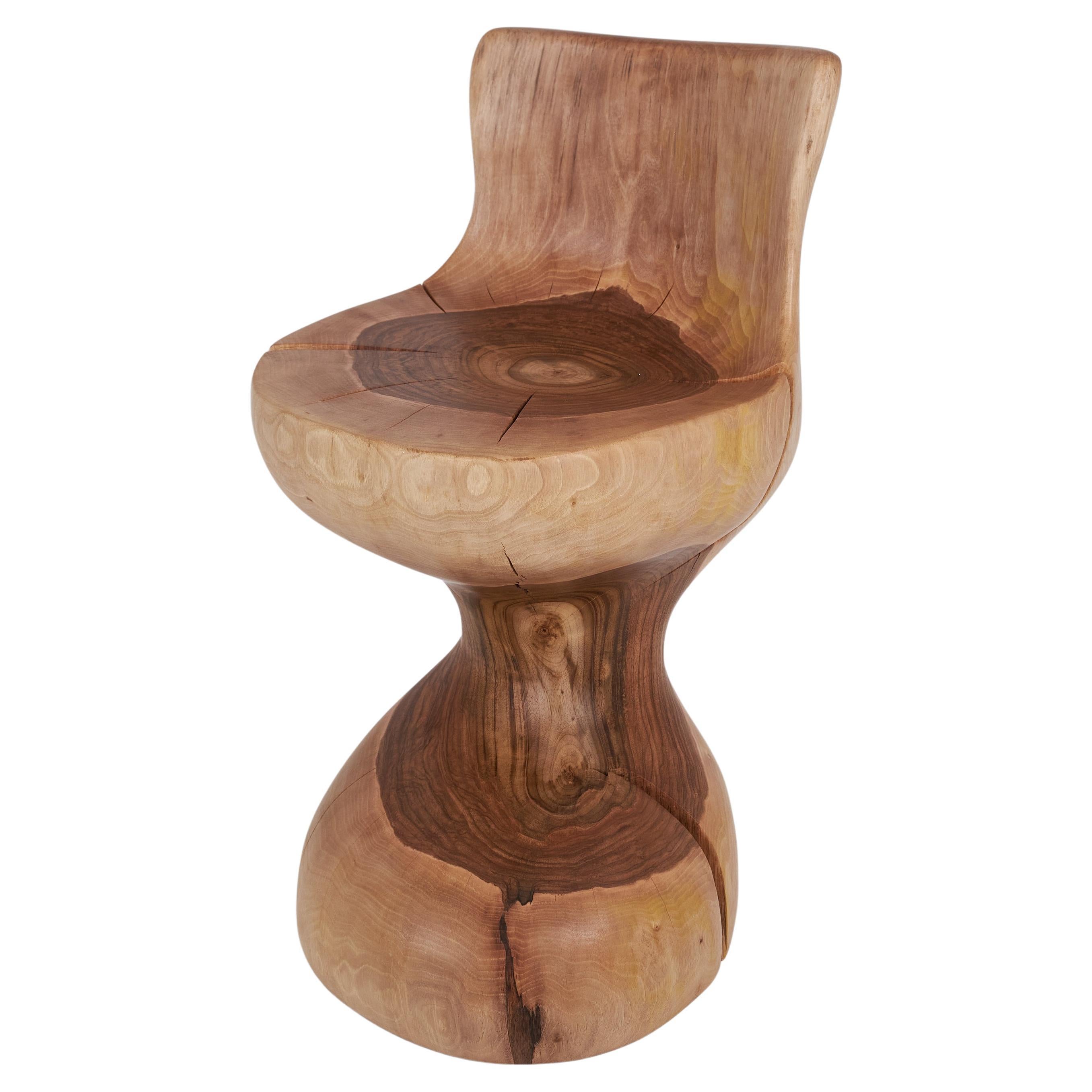 Logniture, Carved Chair From Single Piece of Walnut Wood, Log Furniture, Unique