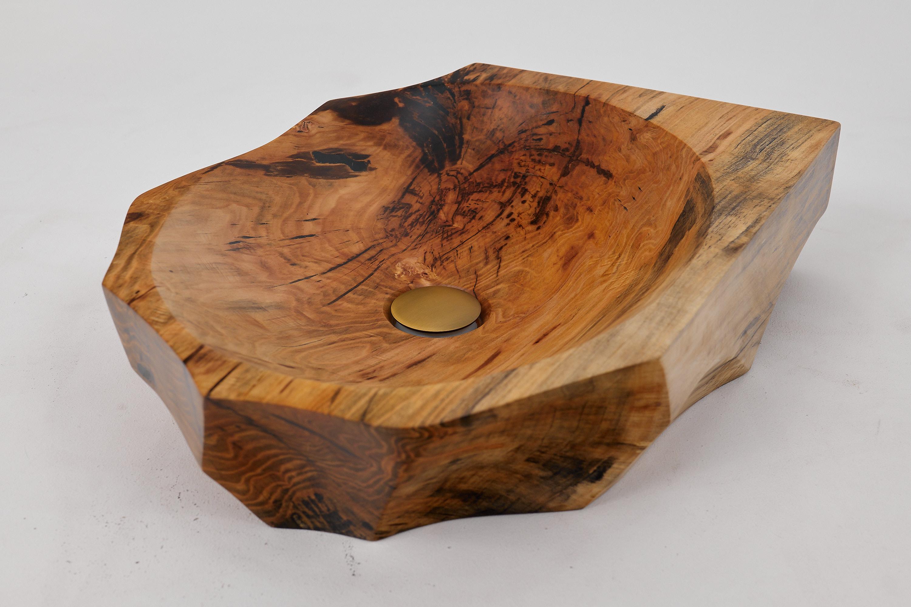 Logniture, lavabo da bagno in legno massiccio Live Edge Designs, design originale in vendita 3