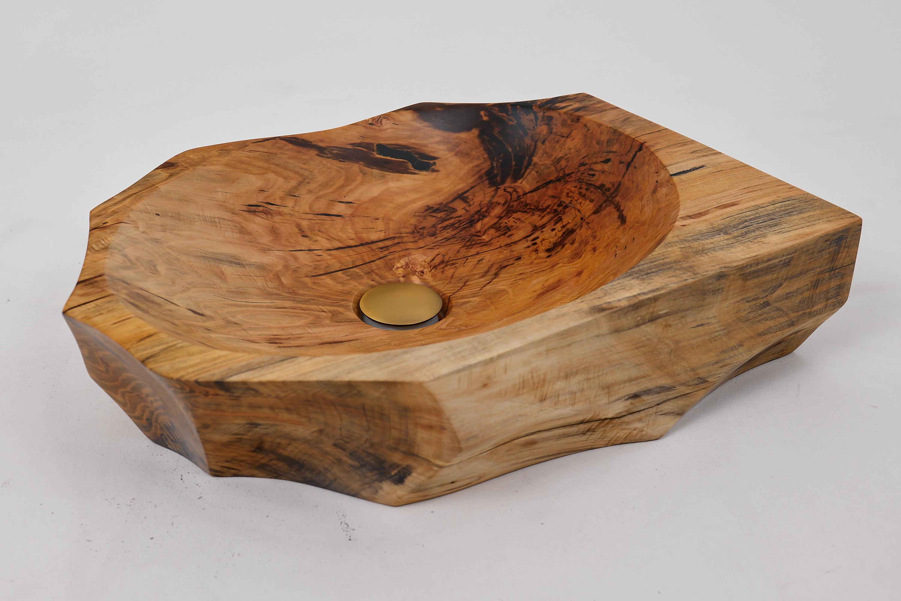Logniture, lavabo da bagno in legno massiccio Live Edge Designs, design originale in vendita 4