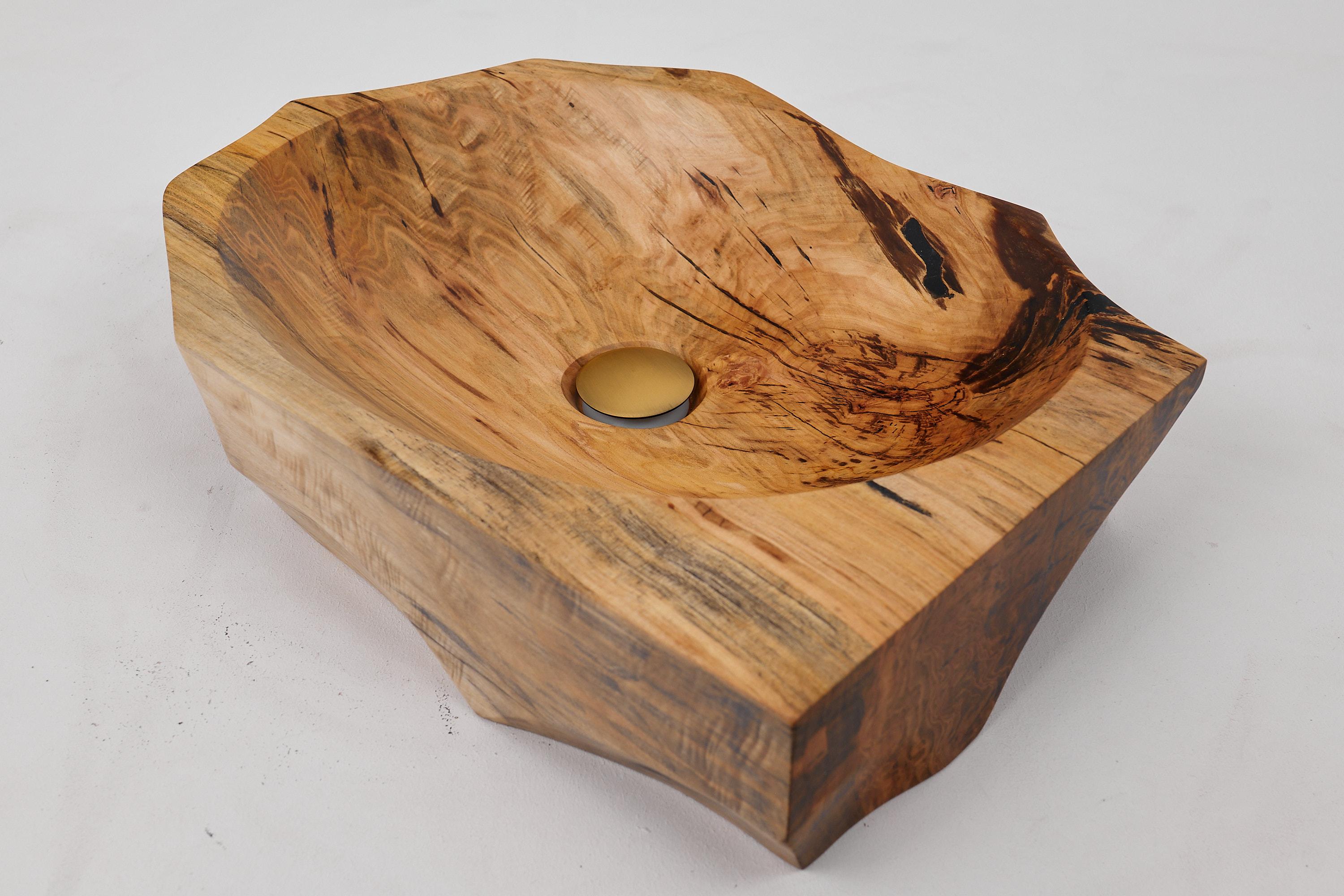 Logniture, lavabo da bagno in legno massiccio Live Edge Designs, design originale in vendita 5