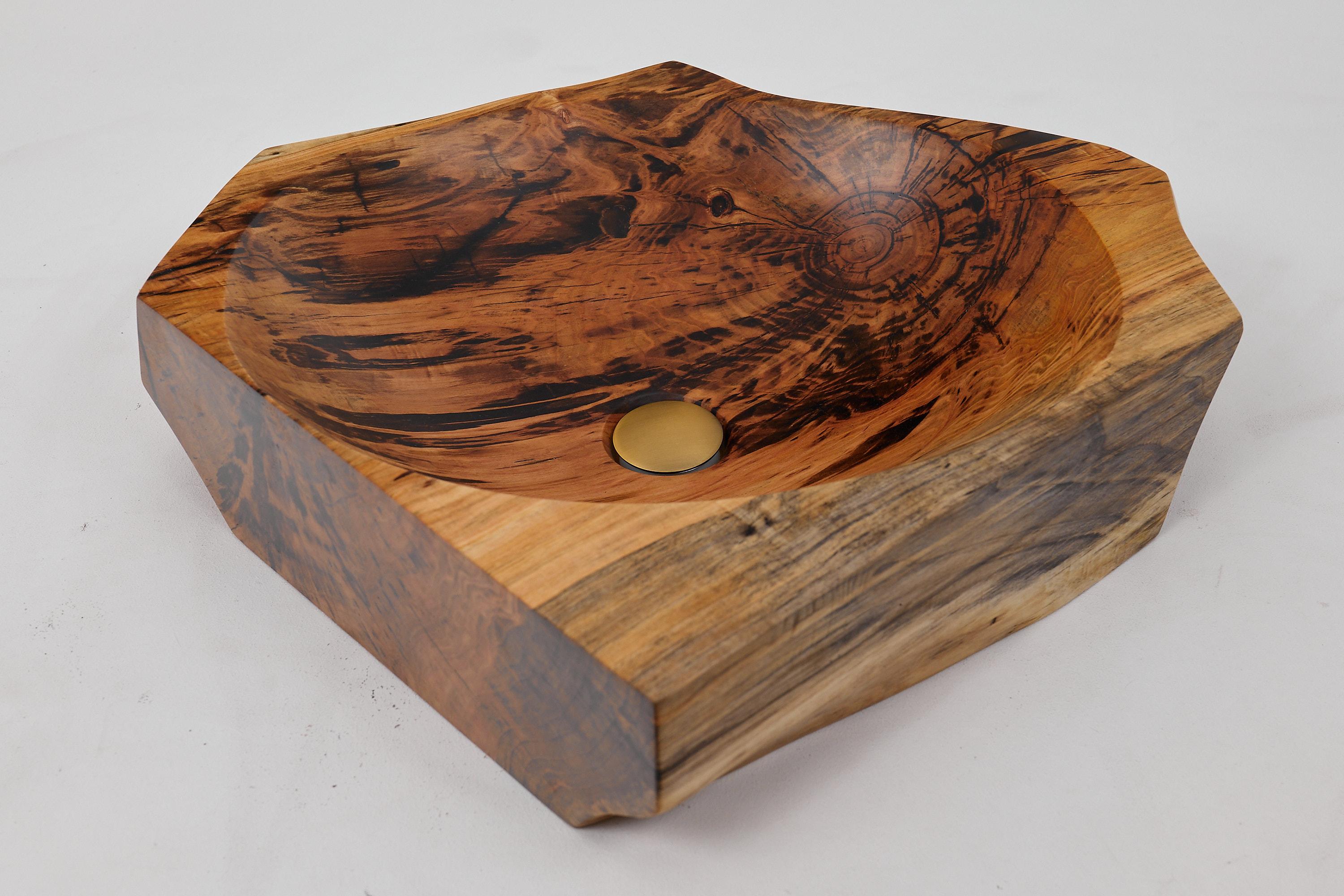 Logniture, lavabo da bagno in legno massiccio Live Edge Designs, design originale in vendita 7