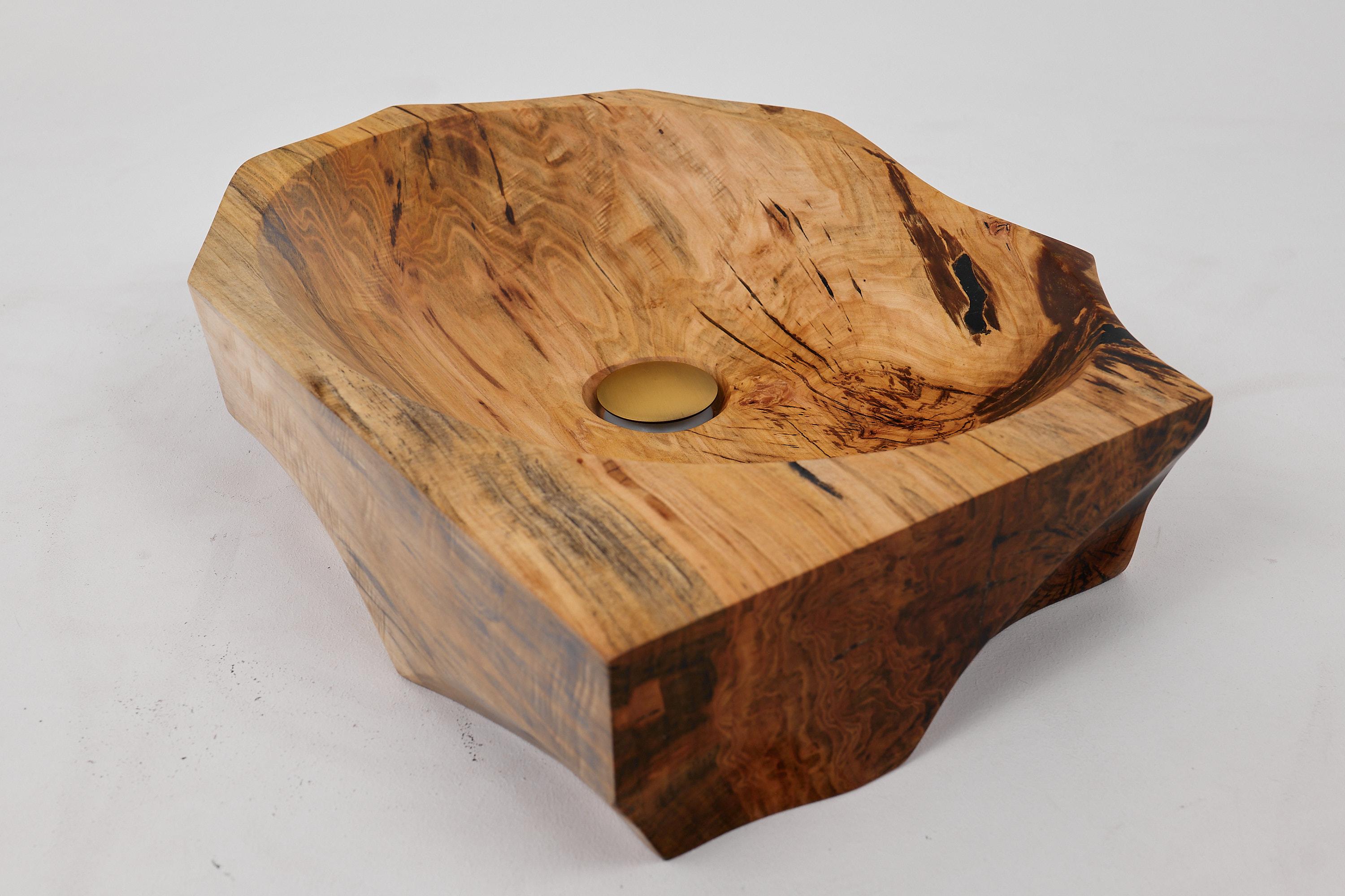Logniture, lavabo da bagno in legno massiccio Live Edge Designs, design originale in vendita 7