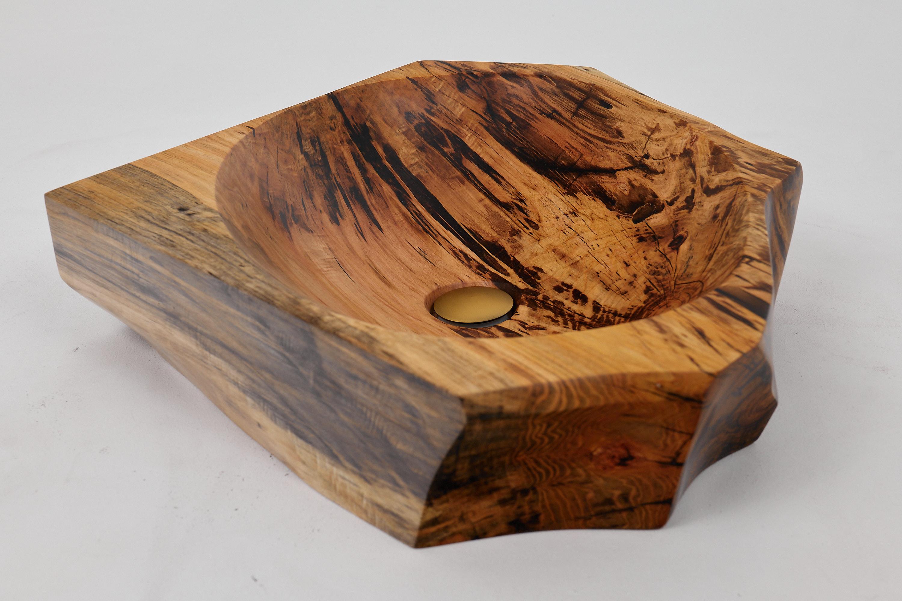 Logniture, lavabo da bagno in legno massiccio Live Edge Designs, design originale in vendita 9