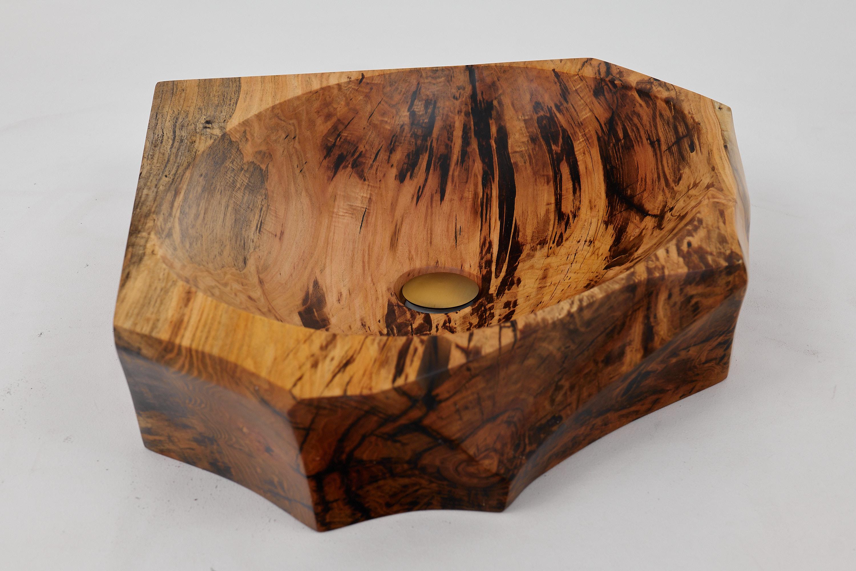 Logniture, lavabo da bagno in legno massiccio Live Edge Designs, design originale in vendita 12