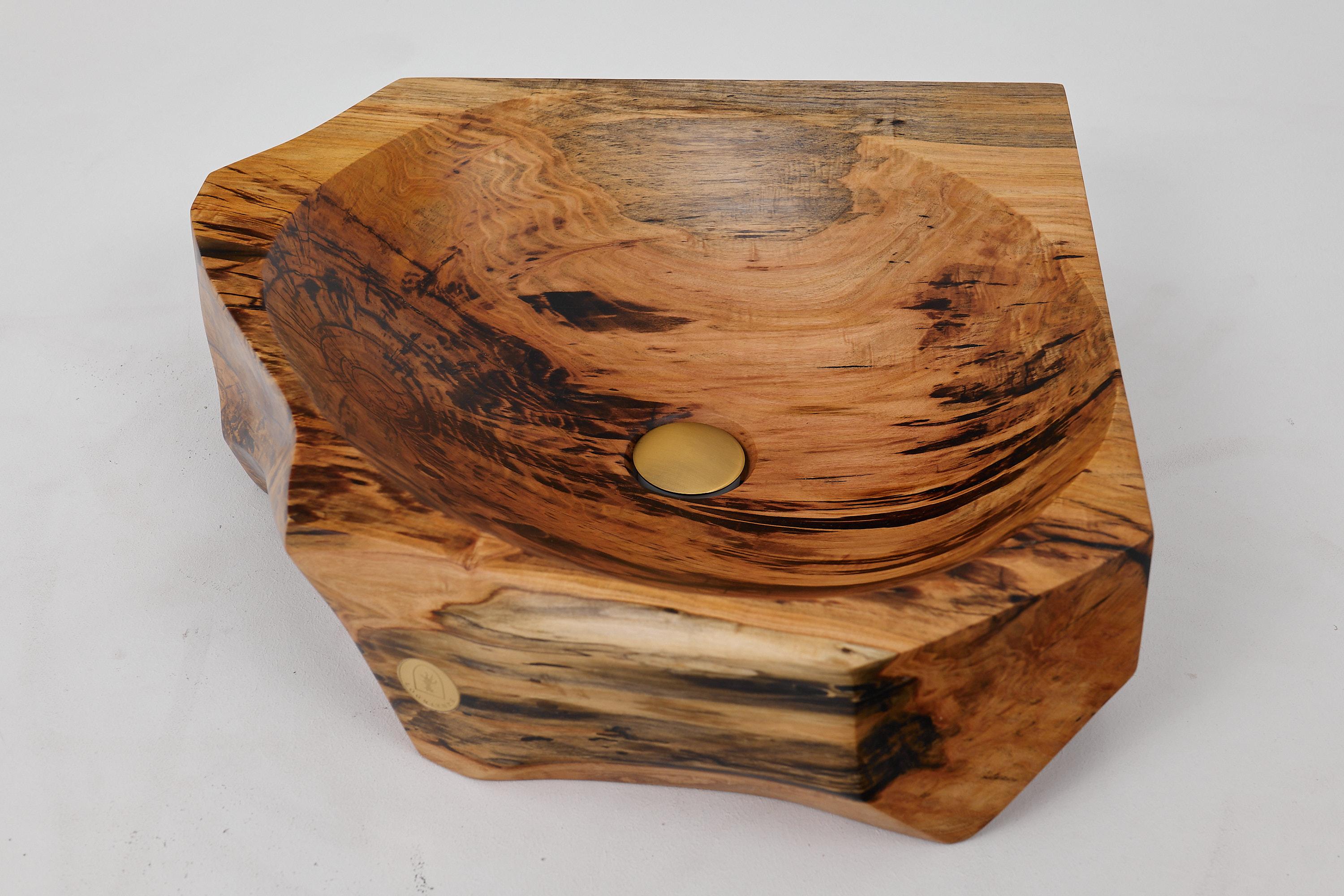XXI secolo e contemporaneo Logniture, lavabo da bagno in legno massiccio Live Edge Designs, design originale in vendita